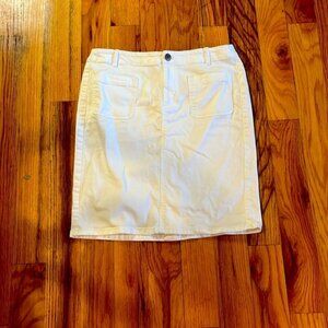 J.Jill white denim skirt
